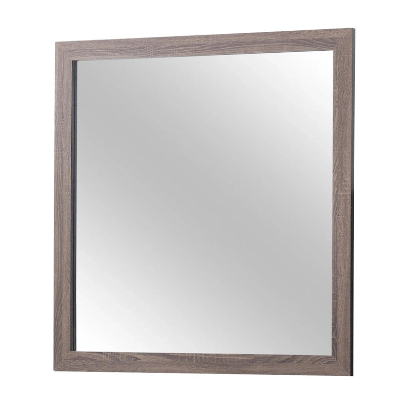 Set camera da letto 5 pezzi con testiera a doghe Coastal White / Barrel Oak, Queen / Eastern King, 2 posti letto