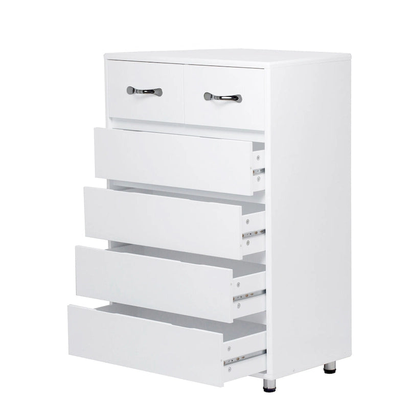 Comò a 6 cassetti, grigio/bianco, 1 persona