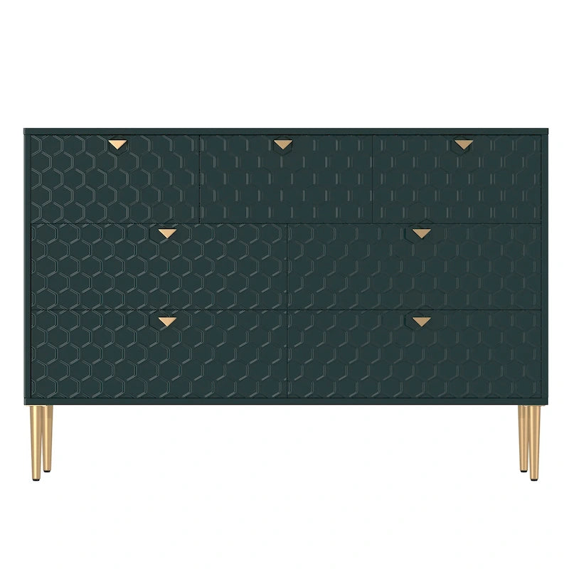 Cassettiera a 7 cassetti verde / bianco / blu / nero, montaggio consigliato per 1 persona
