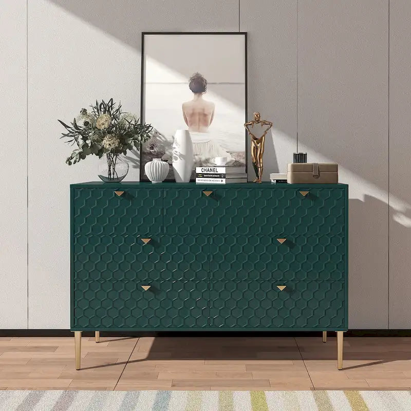 Cassettiera a 7 cassetti verde / bianco / blu / nero, montaggio consigliato per 1 persona