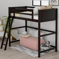 Letto a soppalco singolo con scaletta – Pino massiccio, Marrone/Grigio/Bianco, Posti letto: 1
