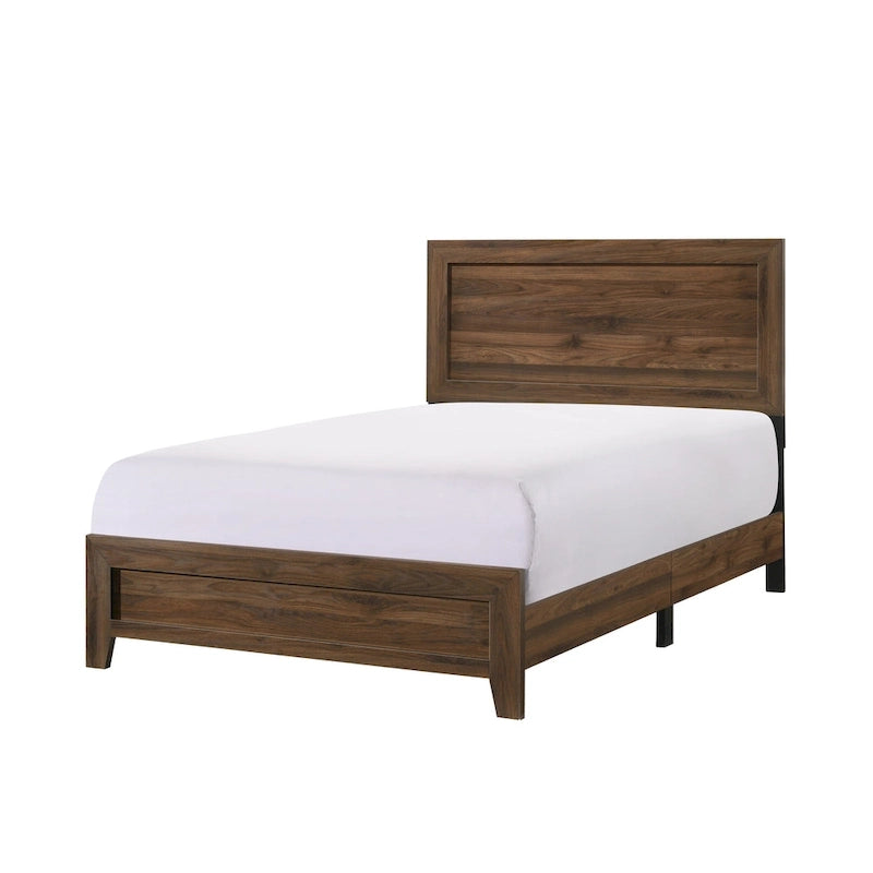 Set camera da letto 5 pezzi in legno di ciliegio venato, adatto per 1-2 persone