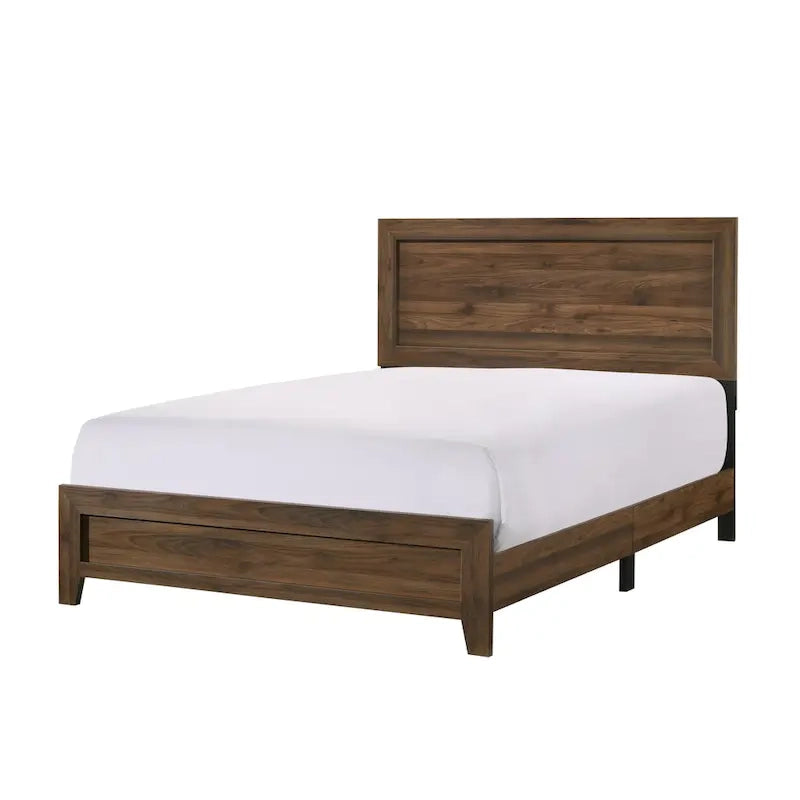 Set camera da letto 5 pezzi in legno di ciliegio venato, adatto per 1-2 persone