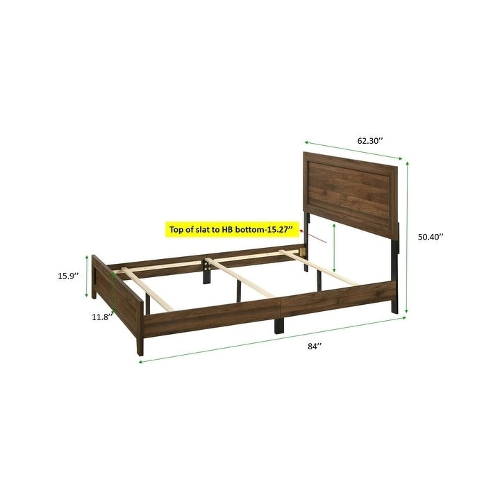 Set camera da letto 5 pezzi in legno di ciliegio venato, adatto per 1-2 persone