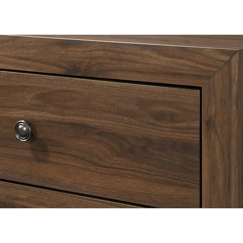 Set camera da letto 5 pezzi in legno di ciliegio venato, adatto per 1-2 persone