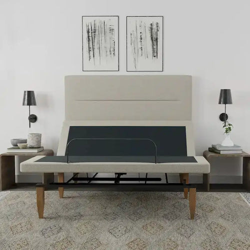 Base Letto Regolabile Beige con Testiera – Telecomando Wireless, Gravità Zero e Illuminazione Sottoplaca, 1–2 Persone