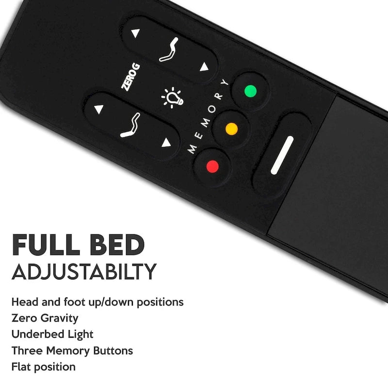 Base Letto Regolabile Beige con Testiera – Telecomando Wireless, Gravità Zero e Illuminazione Sottoplaca, 1–2 Persone