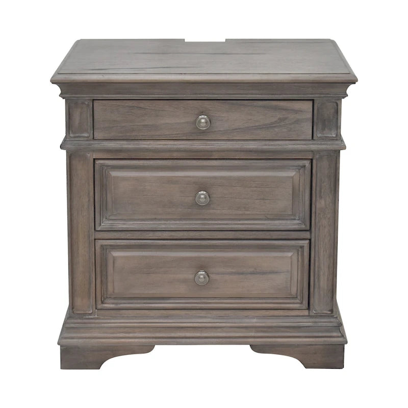 Set camera da letto con pannello imbottito 6 pezzi in legno flottato e avorio anticato, Queen/King, per 2