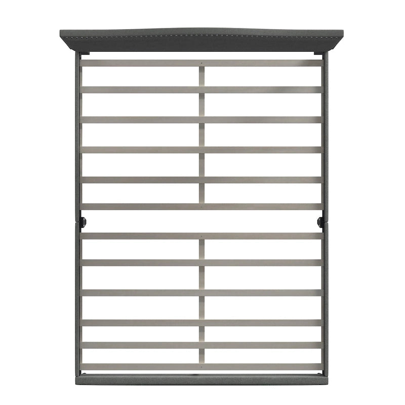 Letto imbottito con piattaforma a gobba di cammello color pietra/beige/grigio, Queen/King/Cal King, 1-2 persone