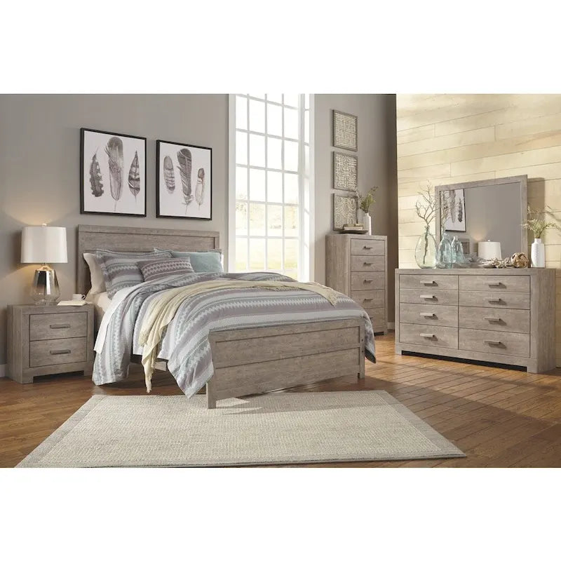 Comodino a 2 cassetti grigio cenere – 1 persona