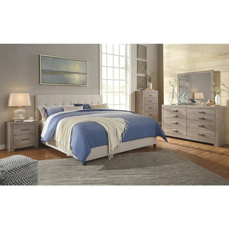 Comodino a 2 cassetti grigio cenere – 1 persona