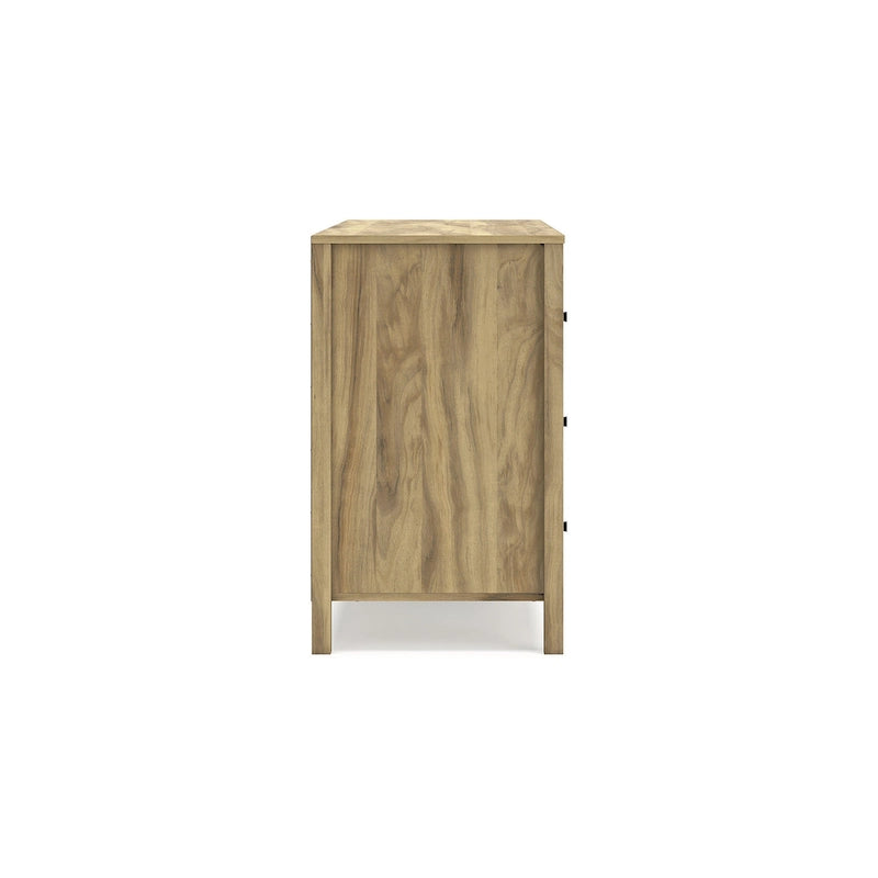 Comò marrone chiaro a 6 cassetti