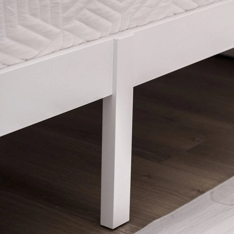 Struttura letto a pannelli bianca con testiera – Singolo/Matrimoniale francese/Matrimoniale, 1–2 persone