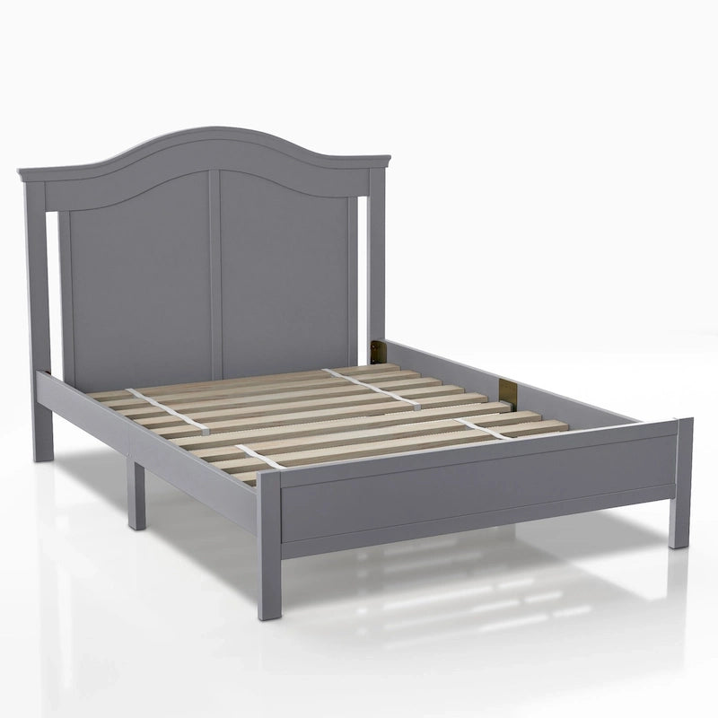 Letto a piattaforma a gobba di cammello, per utente singolo, bianco/grigio, misura standard