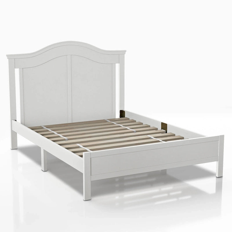 Letto a piattaforma a gobba di cammello, per utente singolo, bianco/grigio, misura standard