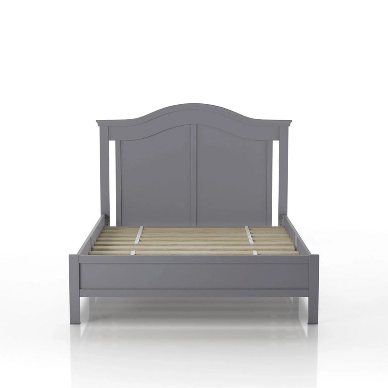 Letto a piattaforma a gobba di cammello, per utente singolo, bianco/grigio, misura standard