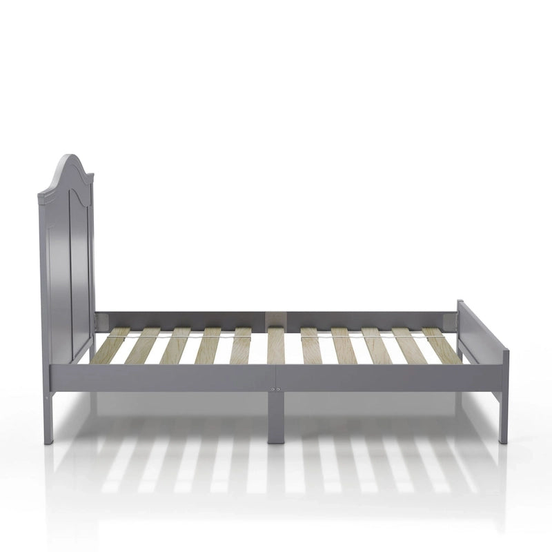 Letto a piattaforma a gobba di cammello, per utente singolo, bianco/grigio, misura standard