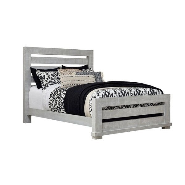 Struttura letto a doghe Gray Chalk, pino anticato, 1 persona, queen/king