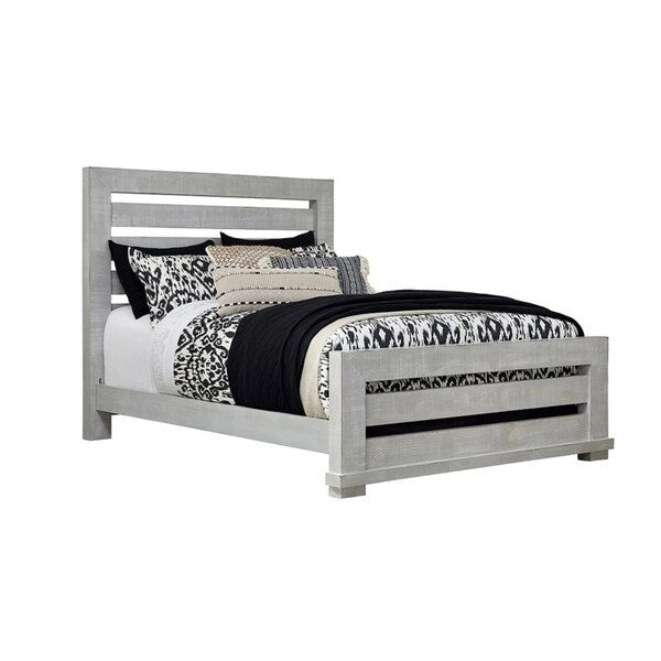 Struttura letto a doghe Gray Chalk, pino anticato, 1 persona, queen/king