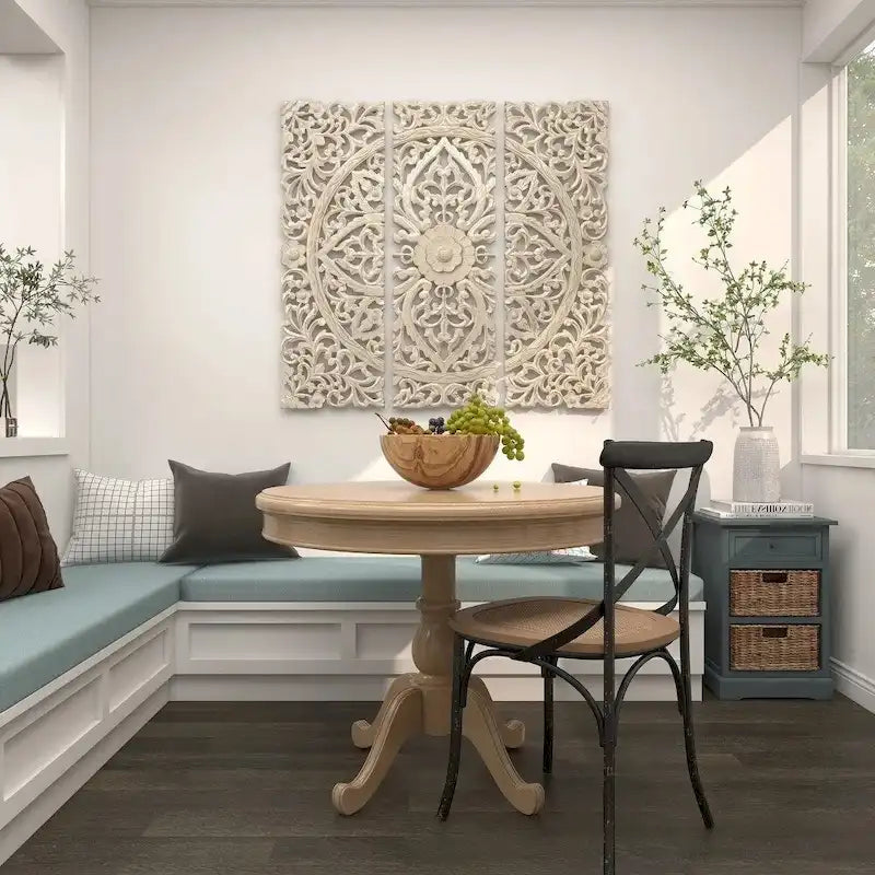 Comodino in legno nero/marrone/acqua con cassetto e cestini in rattan, stile contemporaneo, singolo