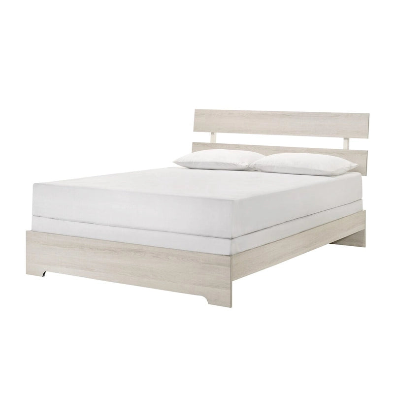 Set camera da letto con piattaforma bianca, 4 pezzi, per 1-2 persone