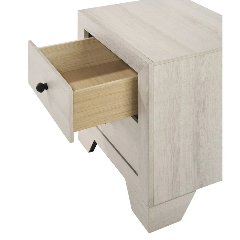Set camera da letto con piattaforma bianca, 4 pezzi, per 1-2 persone