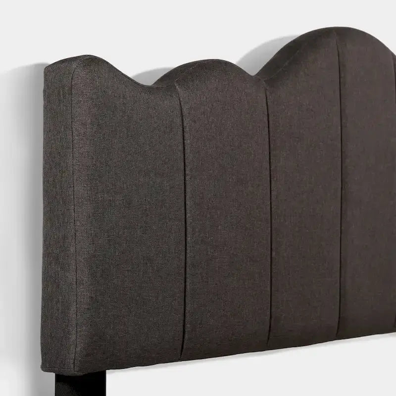 Struttura letto imbottita con piattaforma e testiera regolabile Blu / Grigio / Beige – Singolo / Matrimoniale / Queen