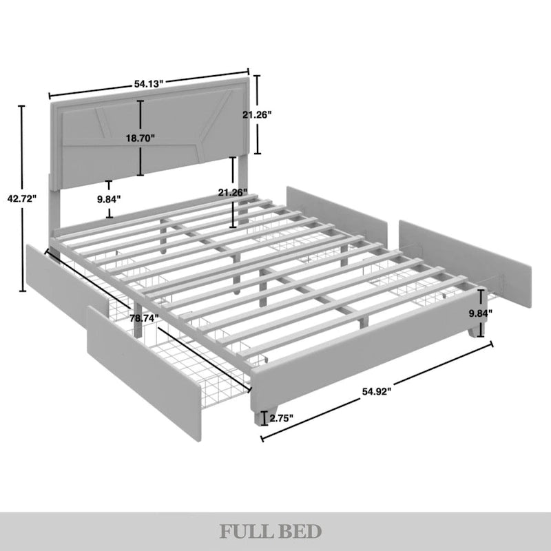 Letto imbottito in velluto con cassetti contenitore | Nero / Blu navy / Grigio argento | Matrimoniale / Queen / King